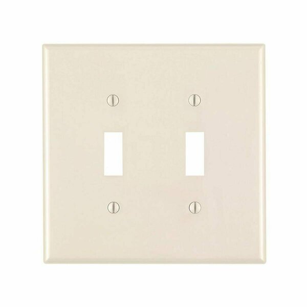 Leviton Leviton  Light Almond 2-Gang Oversized Toggle Switch Wall Plate R56-78109-T